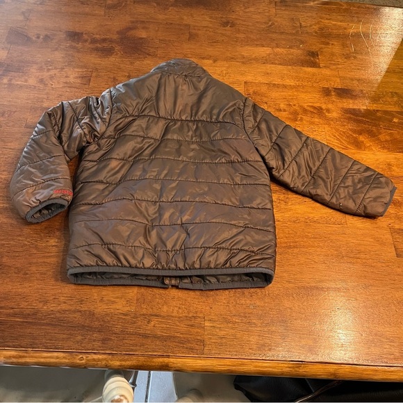 Baby Gap brown light puffer coat jacket size 4T primaloft - Picture 5 of 5